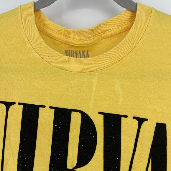 Officially Licensed Nirvana Nevermind Smiley Grunge Tee Yellow XL - Picture 5 of 7